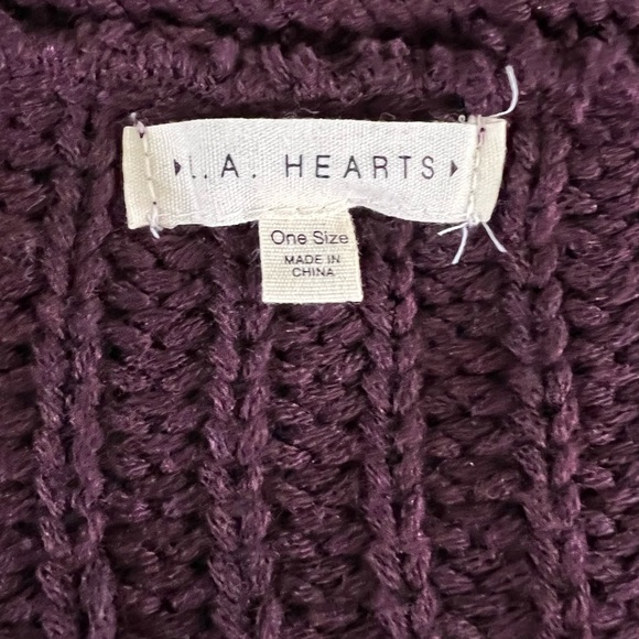 L.A. Hearts Knit Sweater cardigan. Pacsun. Purple. OFSM. Lightly used. - Picture 5 of 5